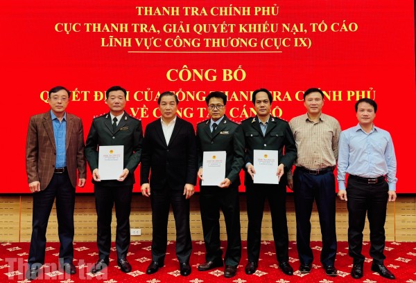 Cục IX, Thanh tra Chính phủ công bố quyết định điều động, bổ nhiệm lãnh đạo cấp phòng